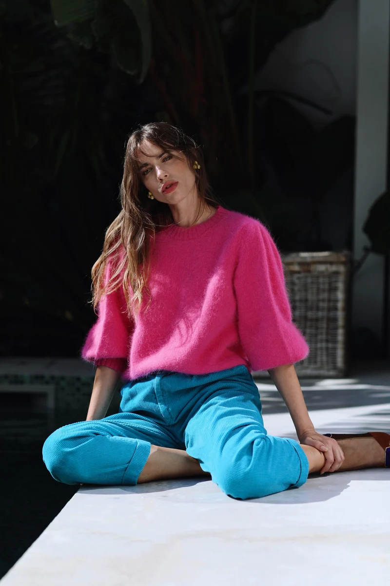 Pull Alix Angora Rose Sorbet.