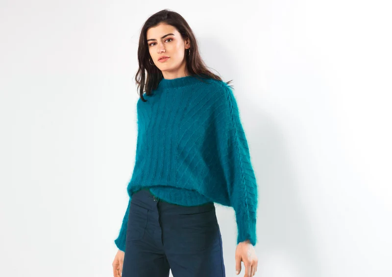 Pull Cerbère uni à tricoter