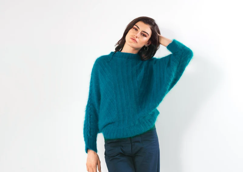 Pull Cerbère uni à tricoter