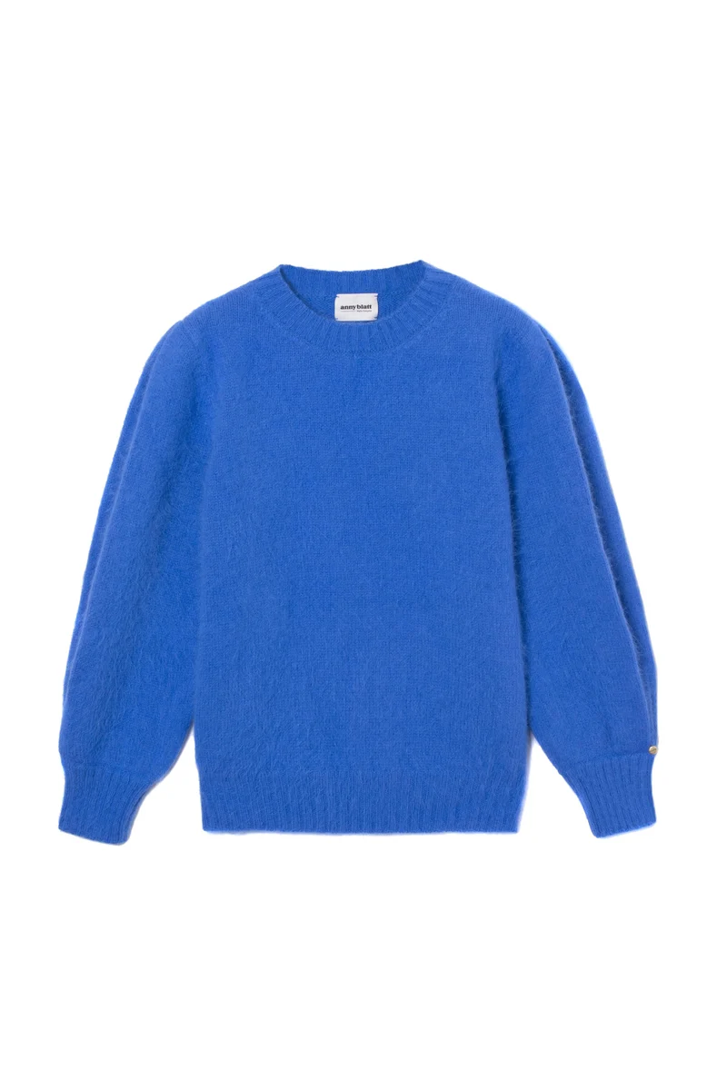 Pull Alix Angora bleu Madone.