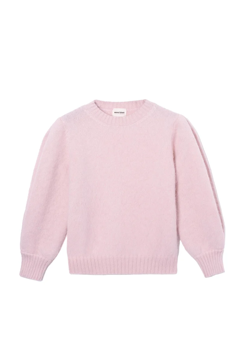 Pull Alix Angora Rose poudré.