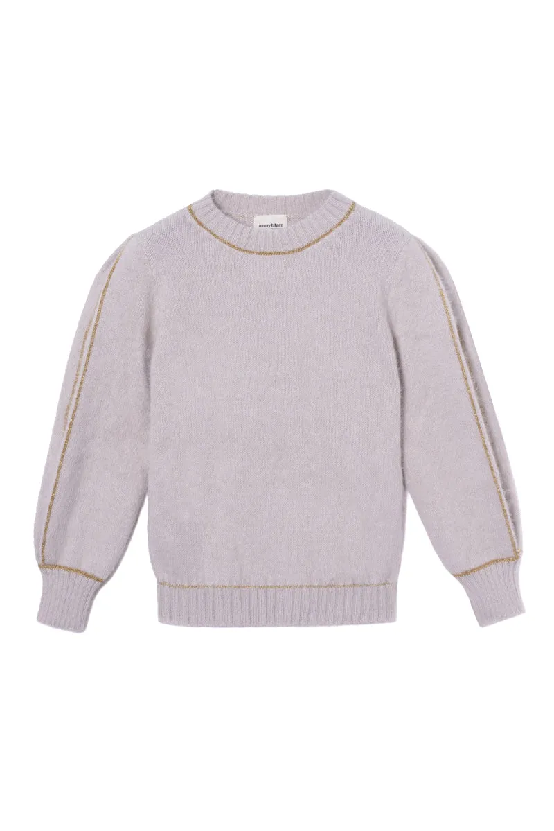 Pull Alix Angora Beige et doré.