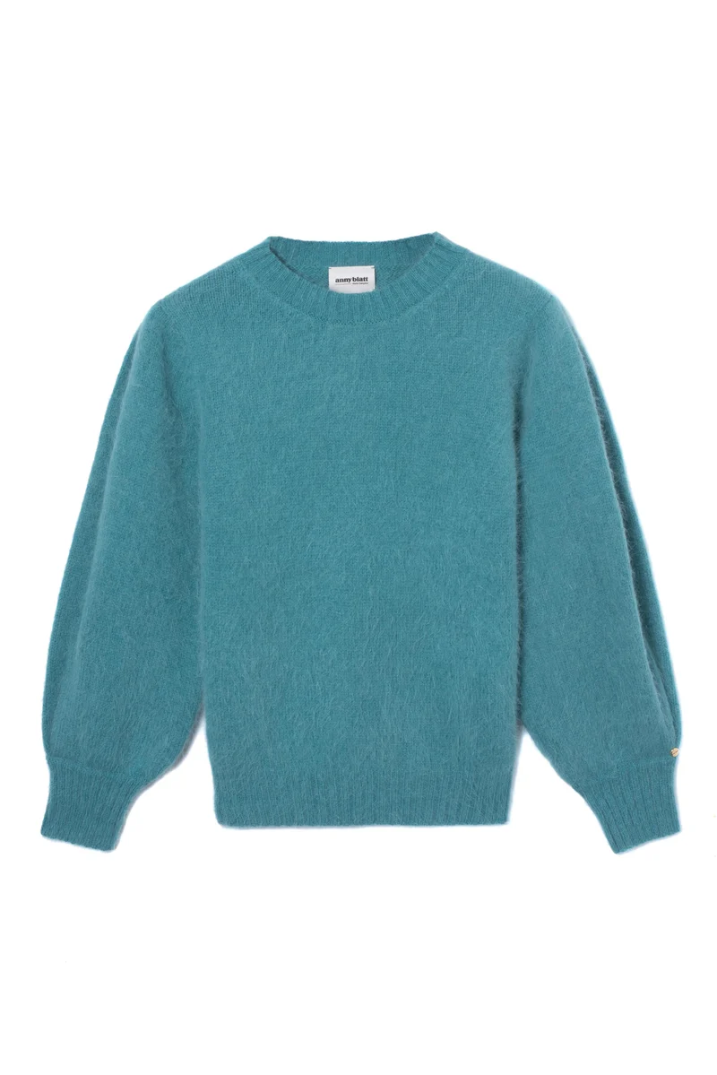 Pull Alix Angora vert Menthe.
