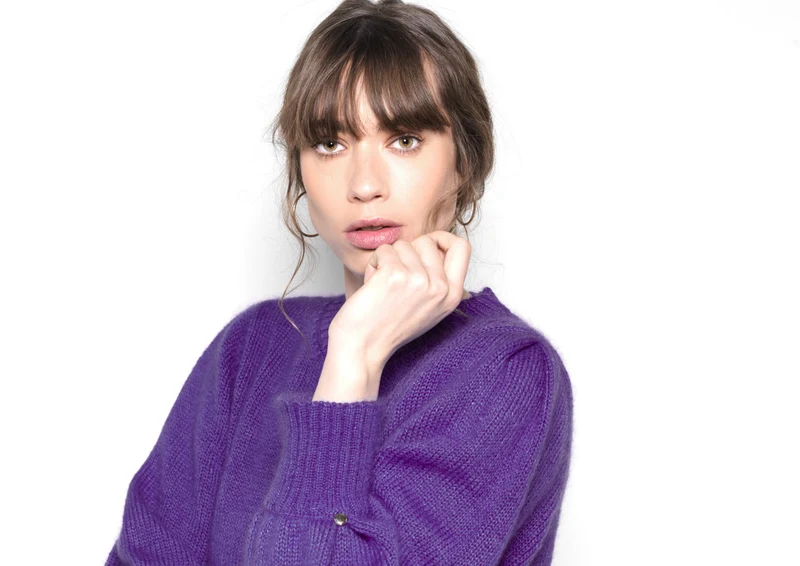 Pull Alix mohair et soie Mûre.