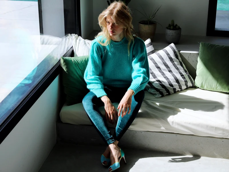 Pull Alix mohair et soie Tahiti.