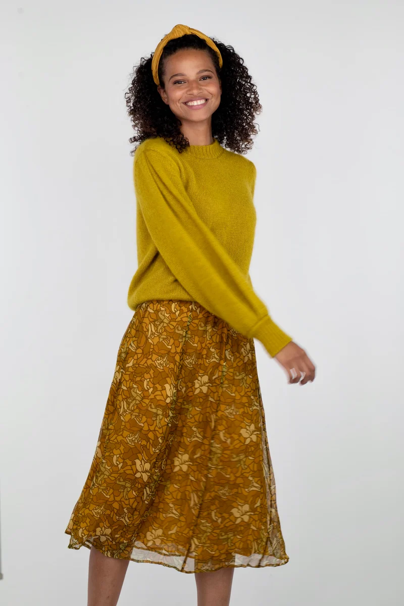 Pull Alix Mohair et soie palmier.