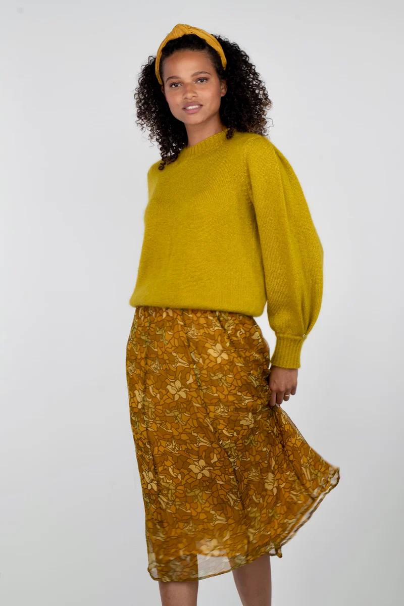 Pull Alix Mohair et soie palmier.