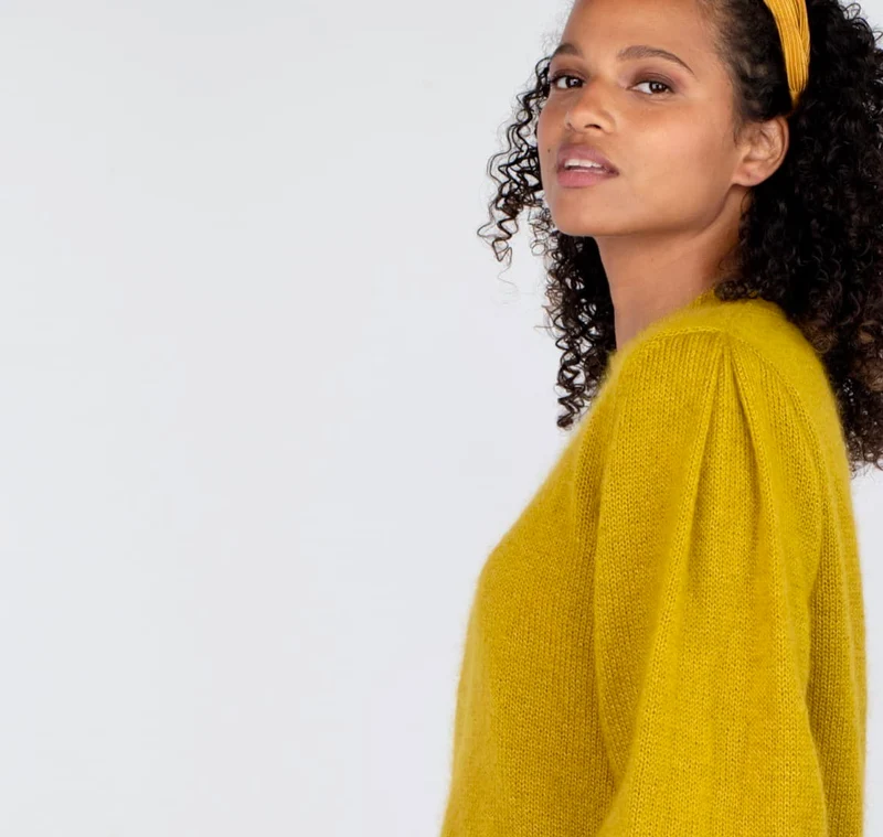 Pull Alix Mohair et soie palmier.