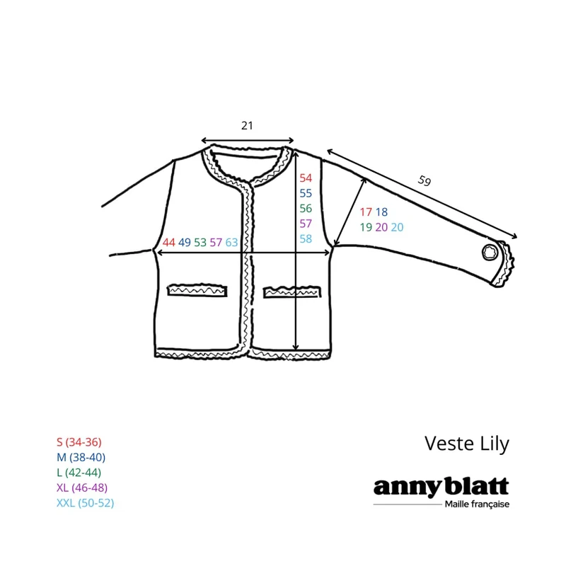 Veste Lily à tricoter.