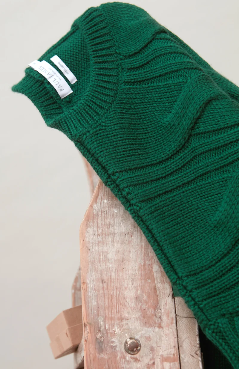 Womens Chunky Merino Wool Cable Jumper