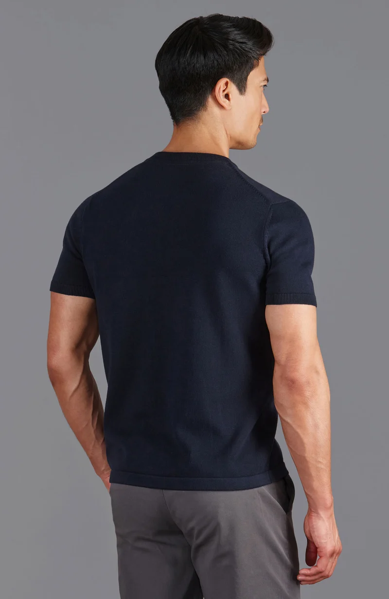 Mens Lightweight Cotton Knitted T-Shirt