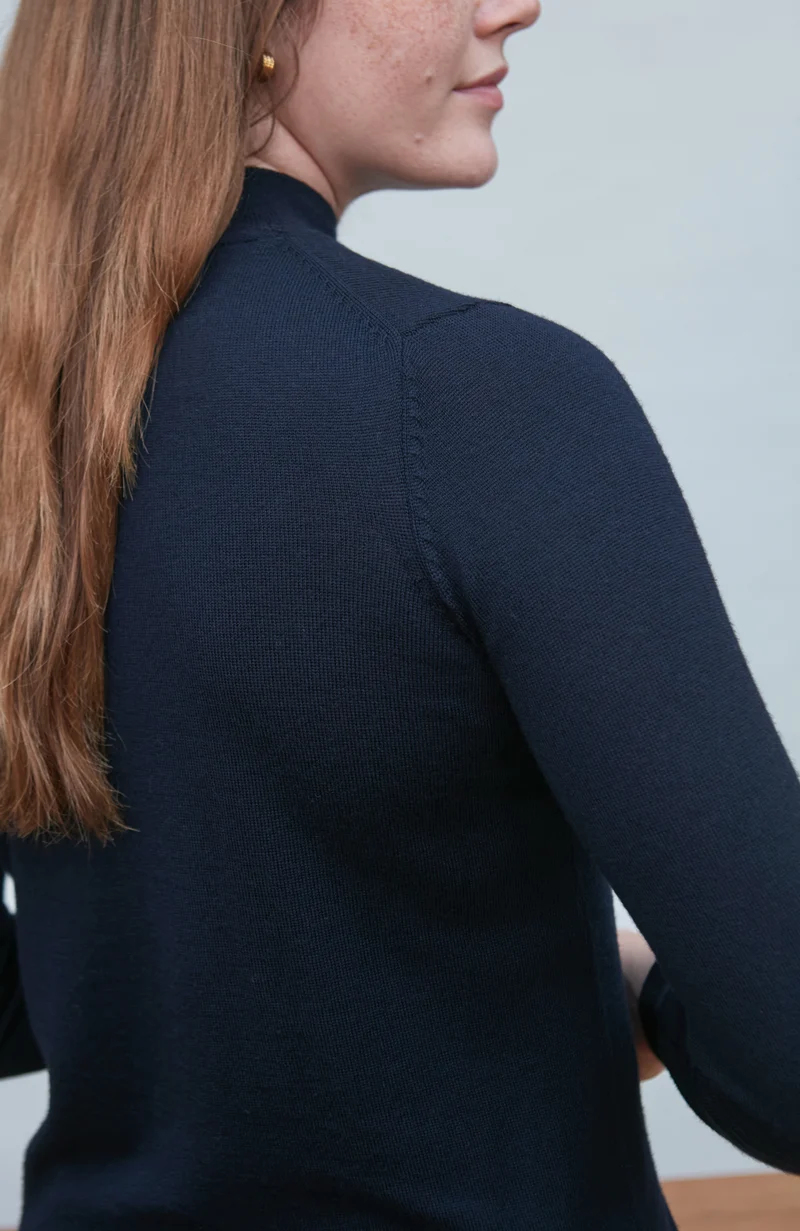 Womens Pure Extra Fine Merino High Neck Jumper