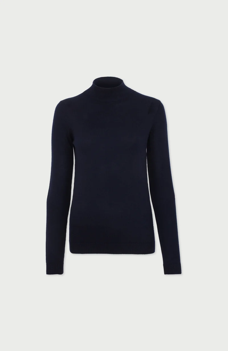 Womens Pure Extra Fine Merino High Neck Jumper