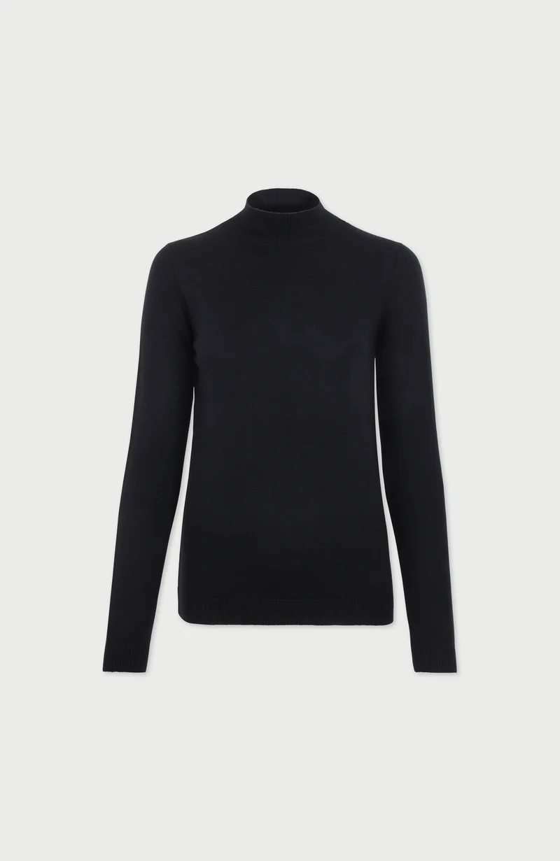 Womens Pure Extra Fine Merino High Neck Jumper