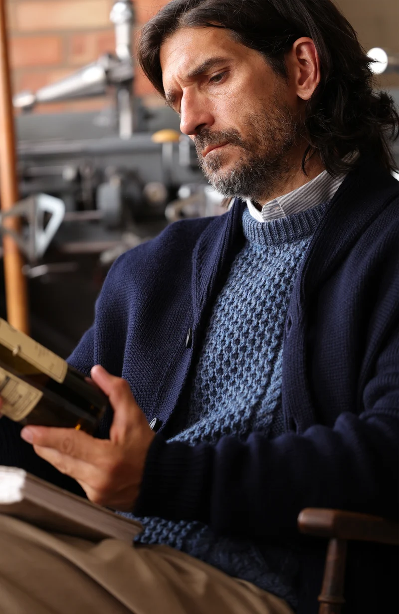Mens Chunky Merino Wool Fisherman's Jumper