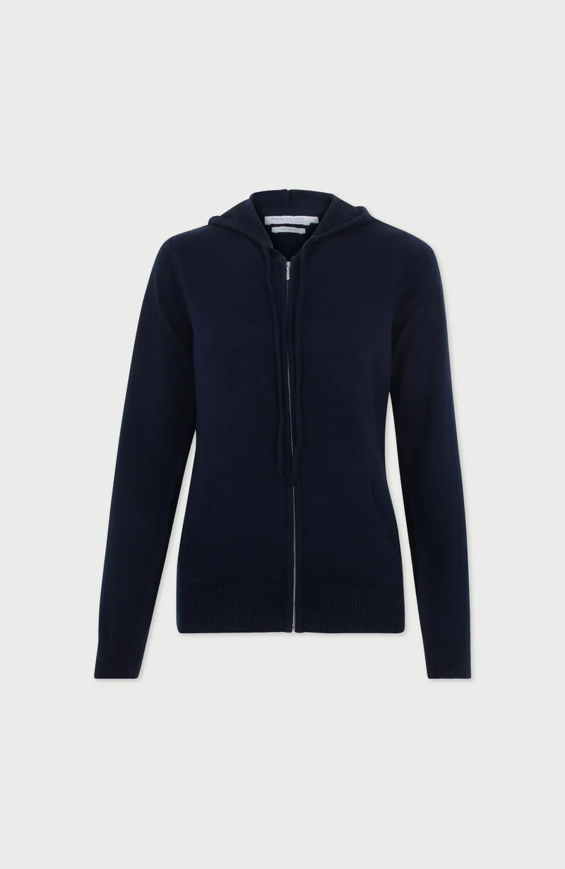 Womens Lightweight Cotton Zip Through Hoodie