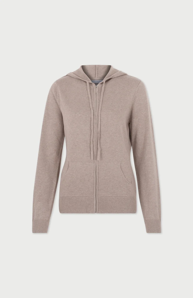 Womens Lightweight Cotton Zip Through Hoodie