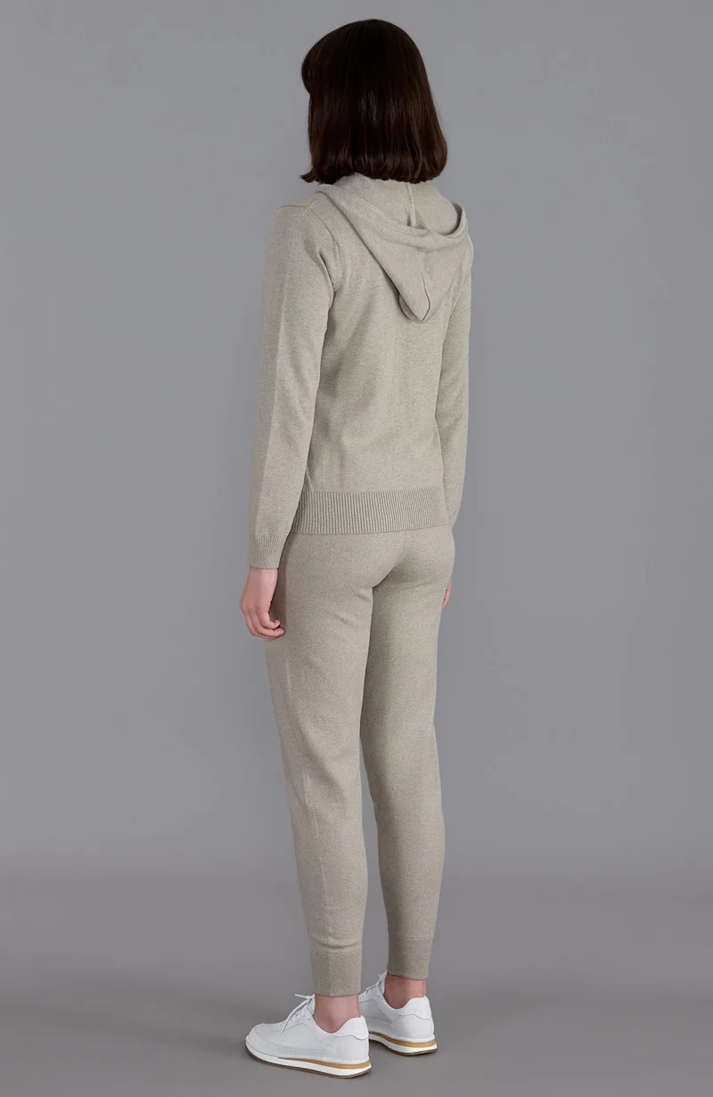 Womens Lightweight Cotton Zip Through Hoodie