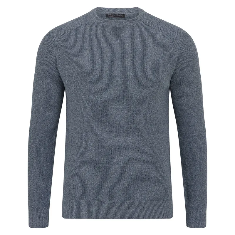 Mens Lightweight Cotton Fisherman Rib Jumper