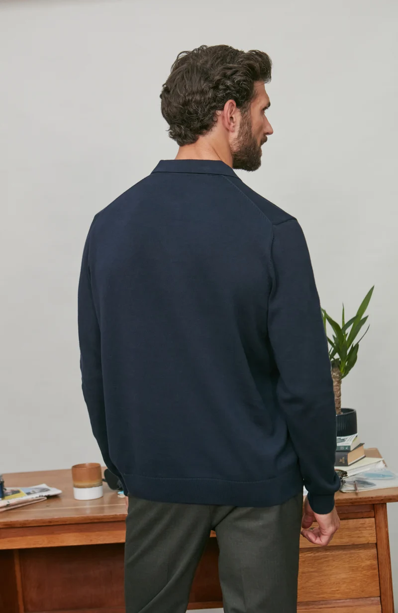 Mens Lightweight Cotton Buttonless Polo Shirt