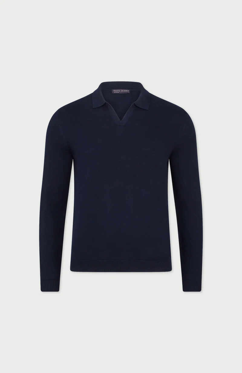 Mens Lightweight Cotton Buttonless Polo Shirt