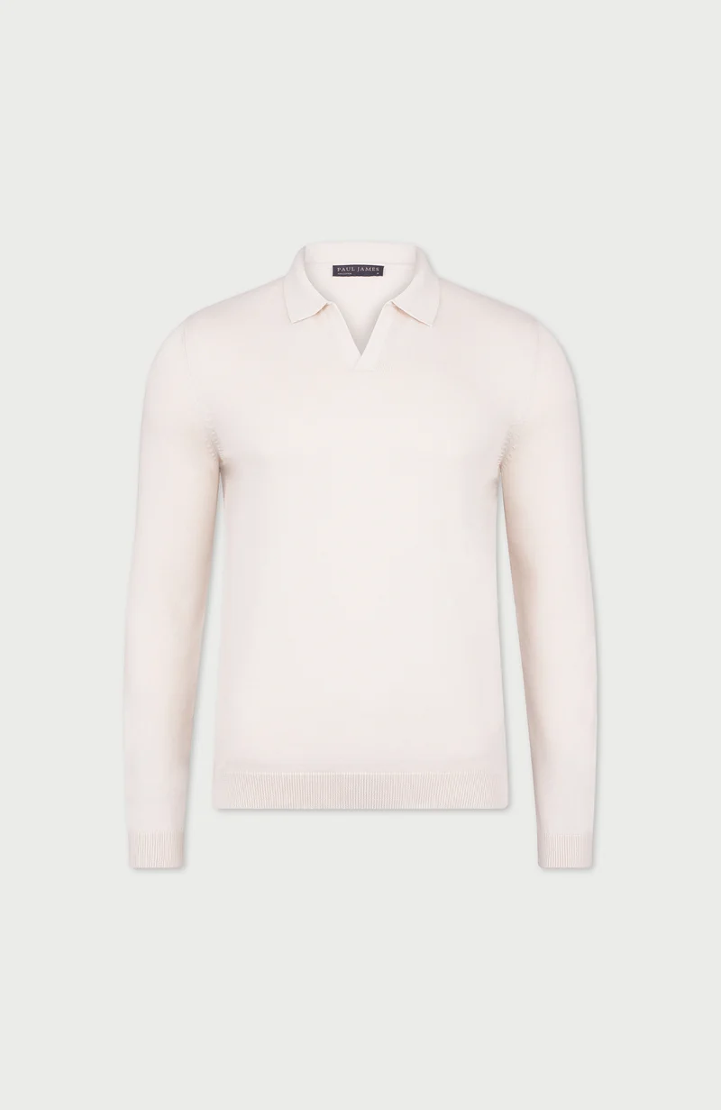 Mens Lightweight Cotton Buttonless Polo Shirt