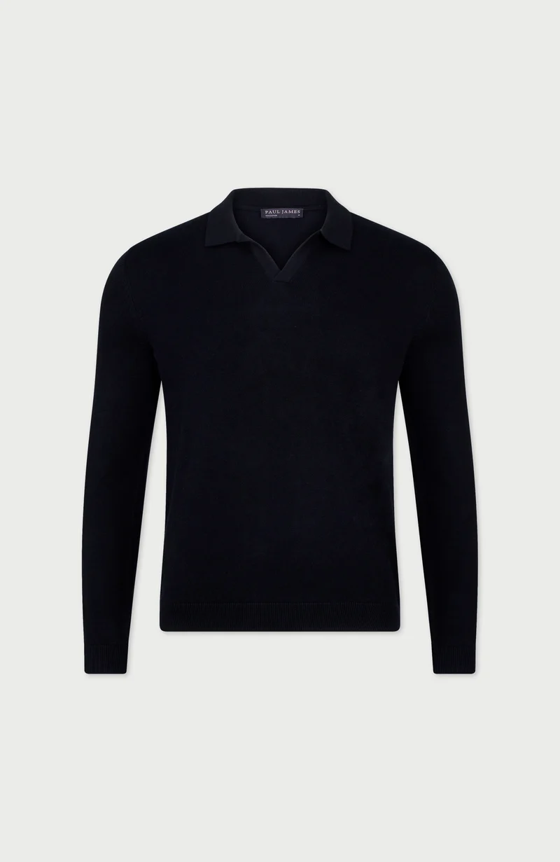 Mens Lightweight Cotton Buttonless Polo Shirt