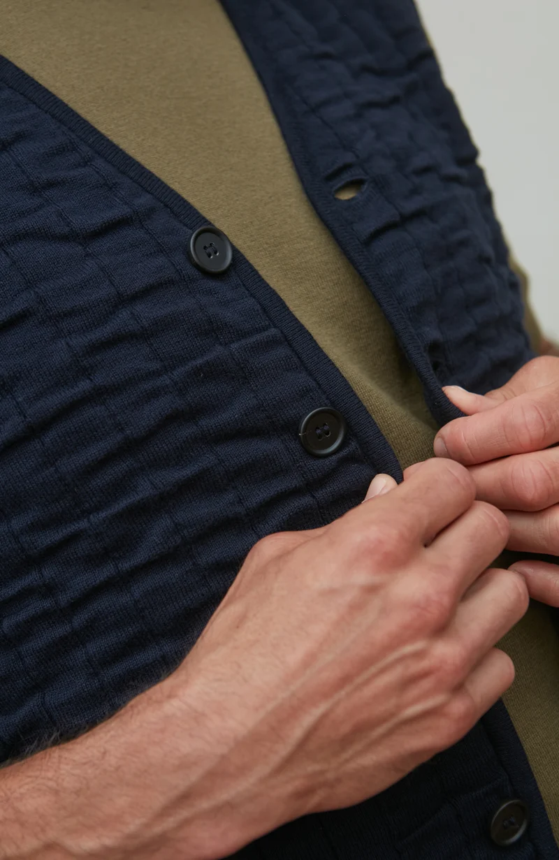 Mens Cotton Quilted Knitted Gilet