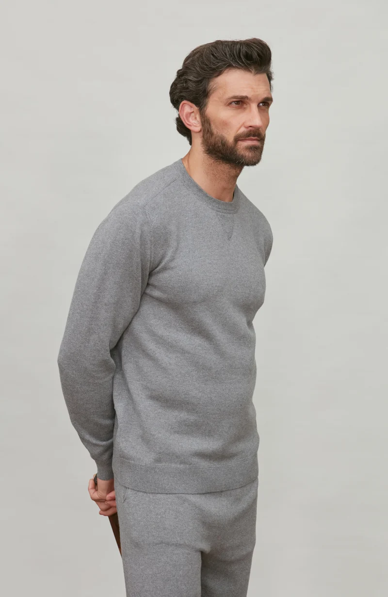 Mens Midweight Cotton Loopback Knitted Sweatshirt