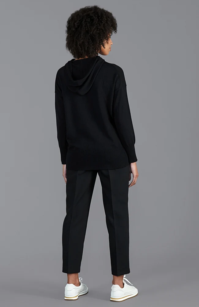 Womens Pure Extra Fine Merino Relaxed Fit Hooded Jumper