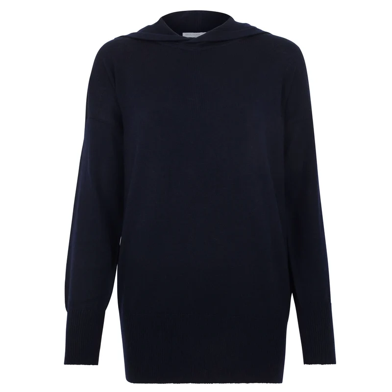 Womens Pure Extra Fine Merino Relaxed Fit Hooded Jumper