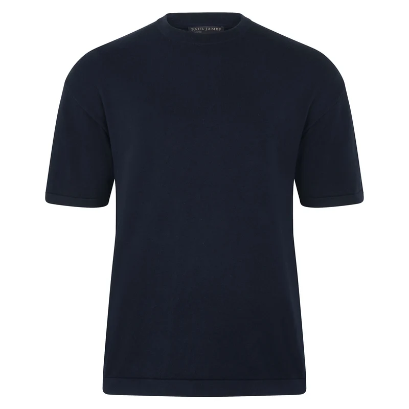 Womens Lightweight Cotton Oversized Knitted T-Shirt