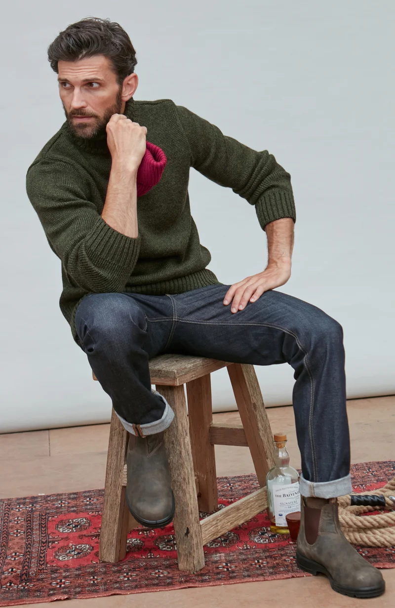 The Fitted Submariner - Roll Neck Merino Wool Jumper