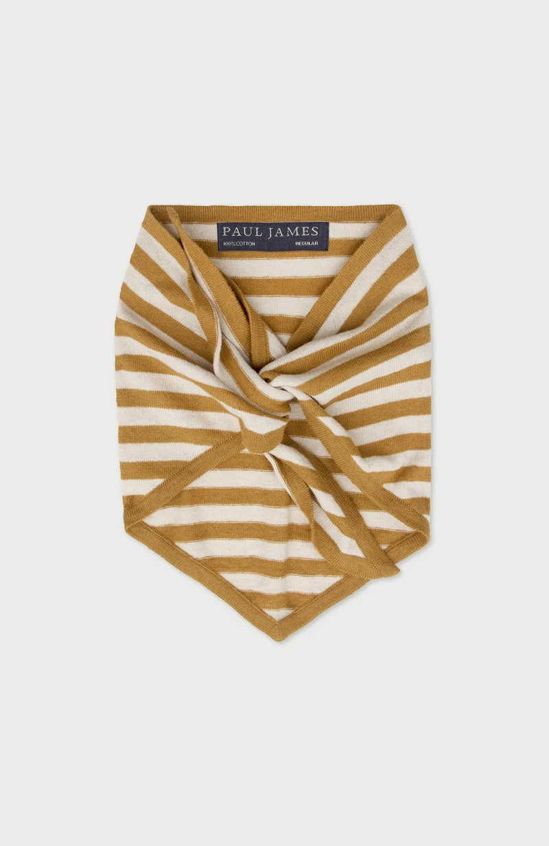 Organic Cotton Linen Striped Mini Neckerchief