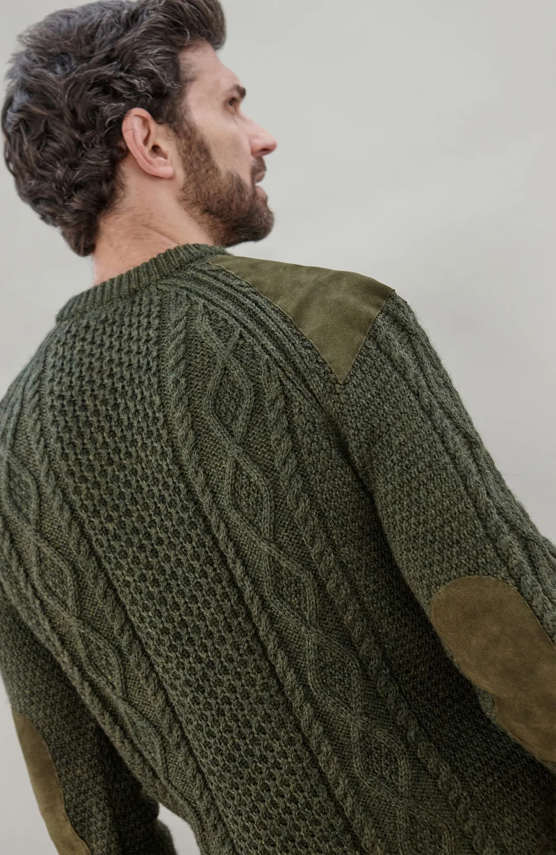 Mens Chunky Merino Wool Shooting Jumper