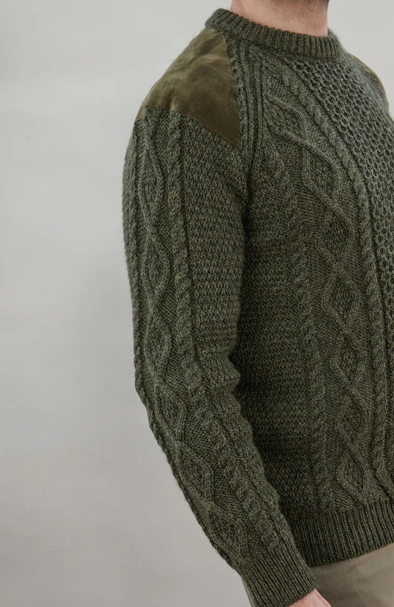 Mens Chunky Merino Wool Shooting Jumper