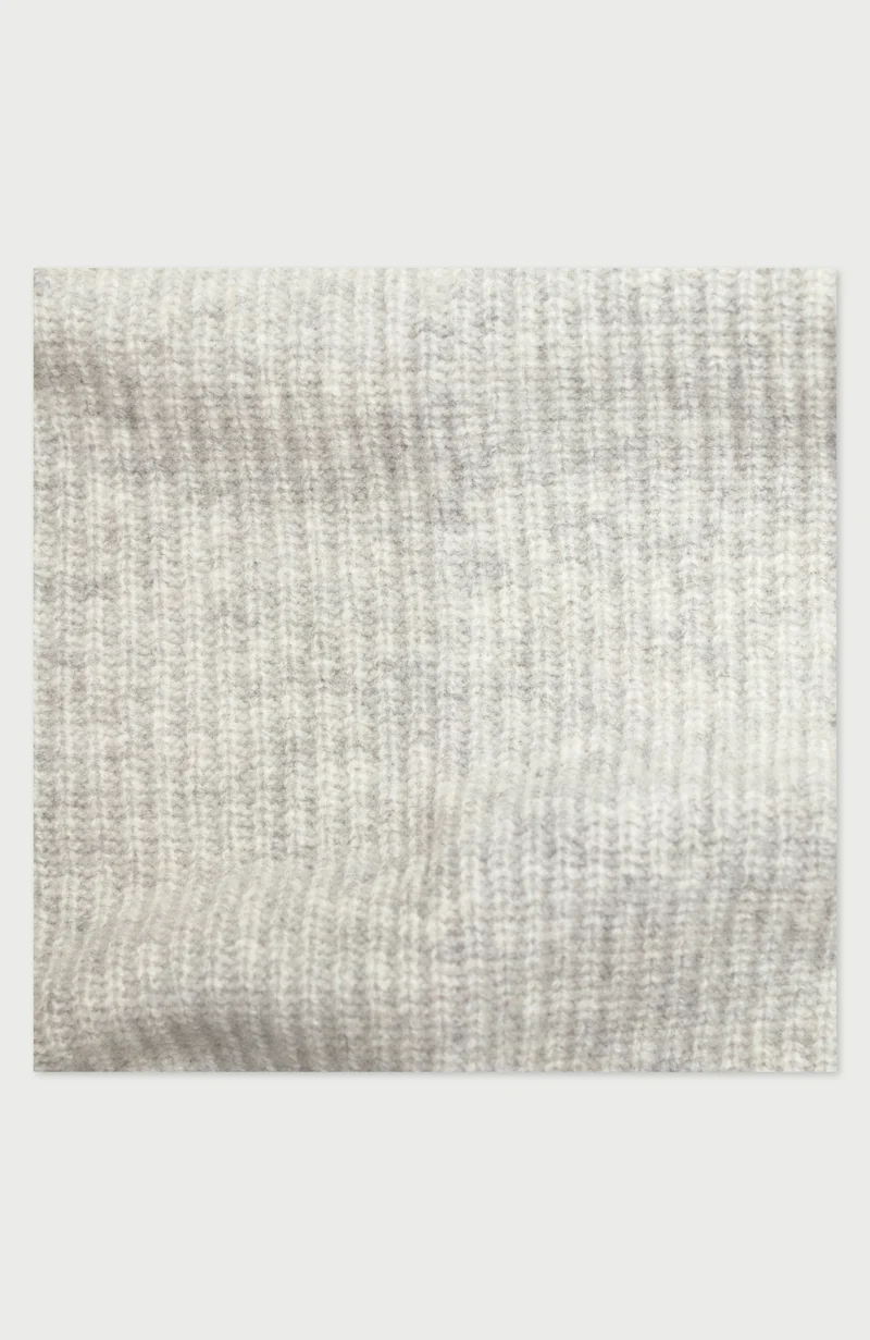 Lambswool Ribbed Triangle Scarf