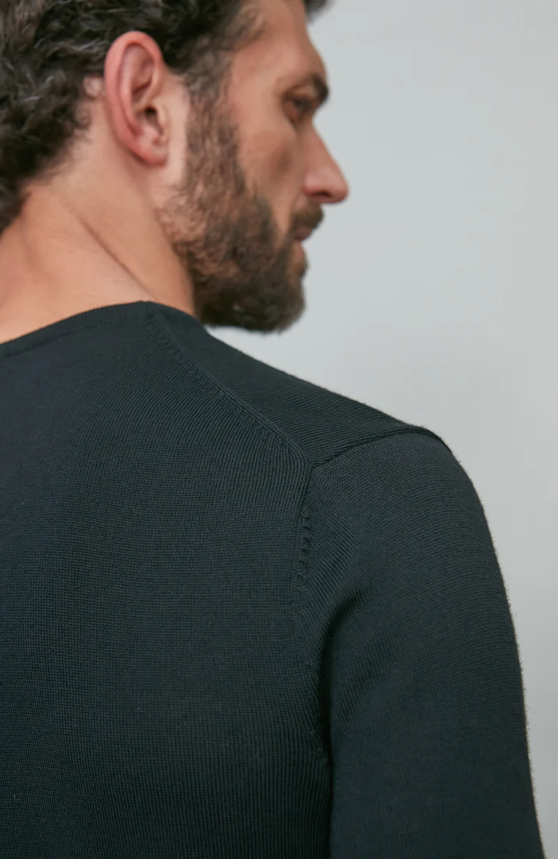 Mens Extra Fine Merino Wool V-Neck Jumper