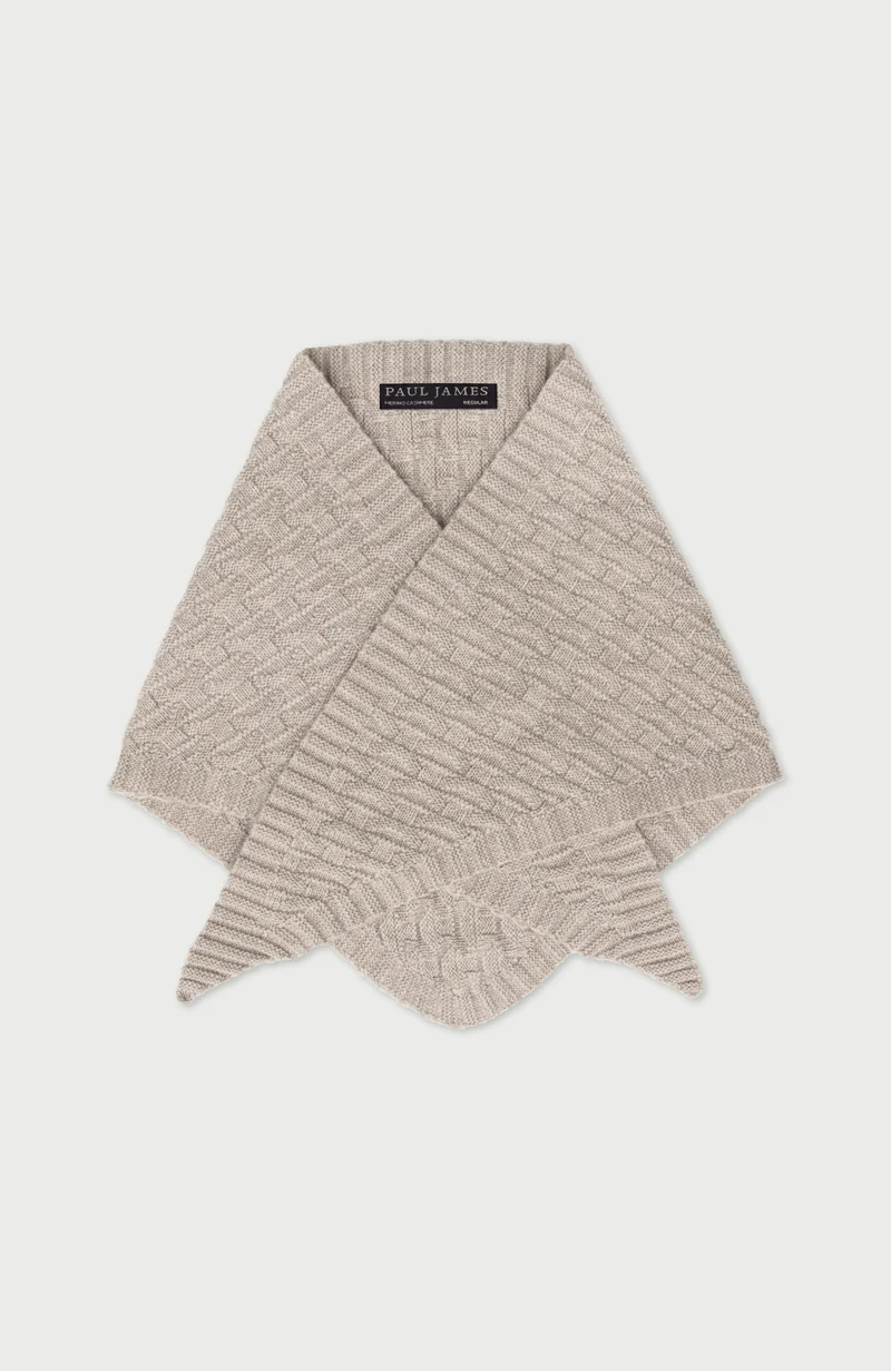 Merino Cashmere Textured Triangle Scarf