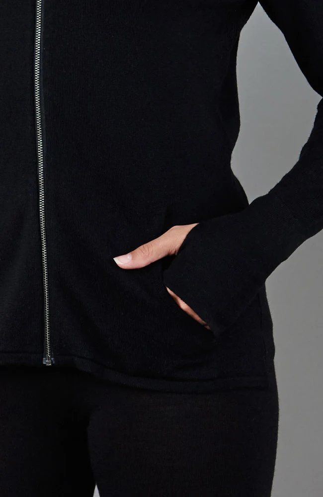 Womens Heavyweight Merino Activewear Hooded Jumper