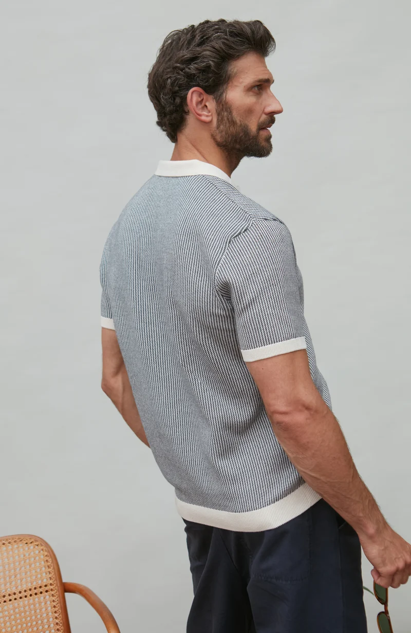 Mens Lightweight Cotton Fishermans Buttonless Polo Shirt