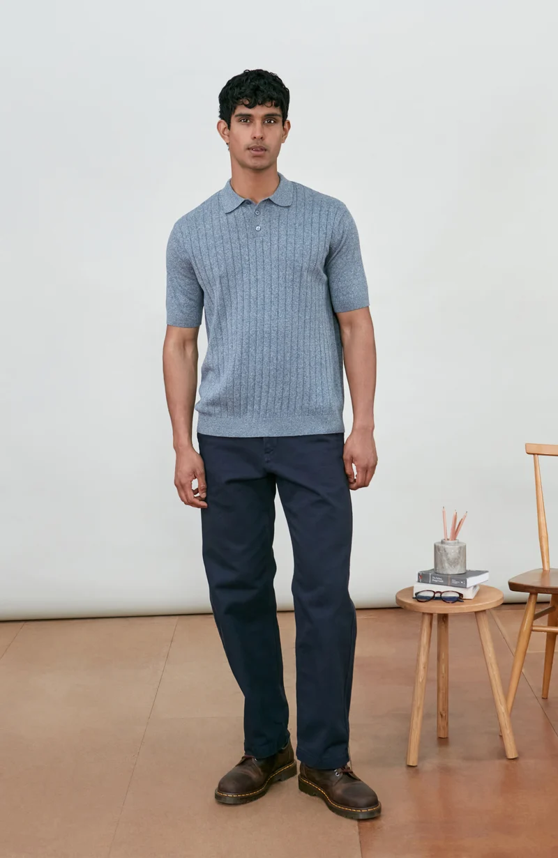 Mens Ultra Fine Cotton Selection Knit Polo Shirt
