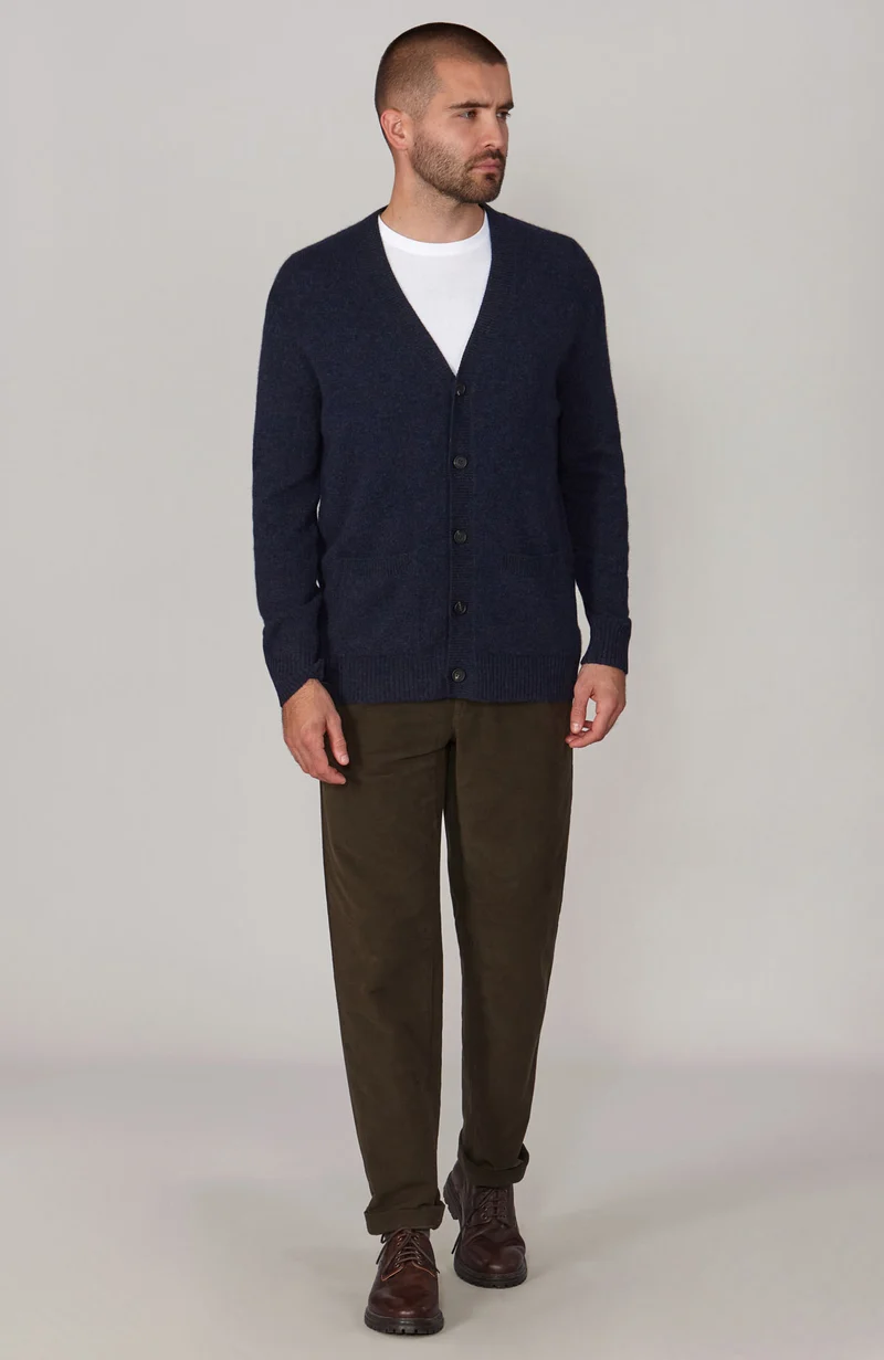 Mens Lambswool Cardigan