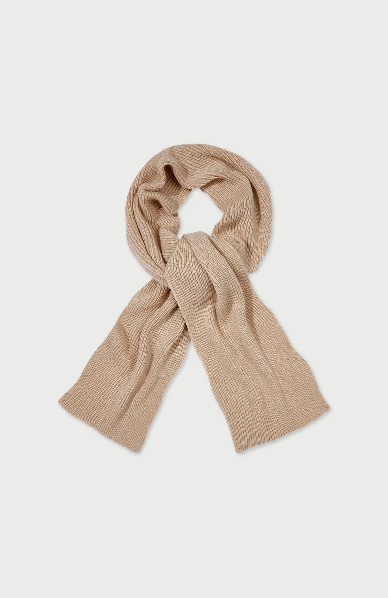 100% Cashmere Ribbed Scarf