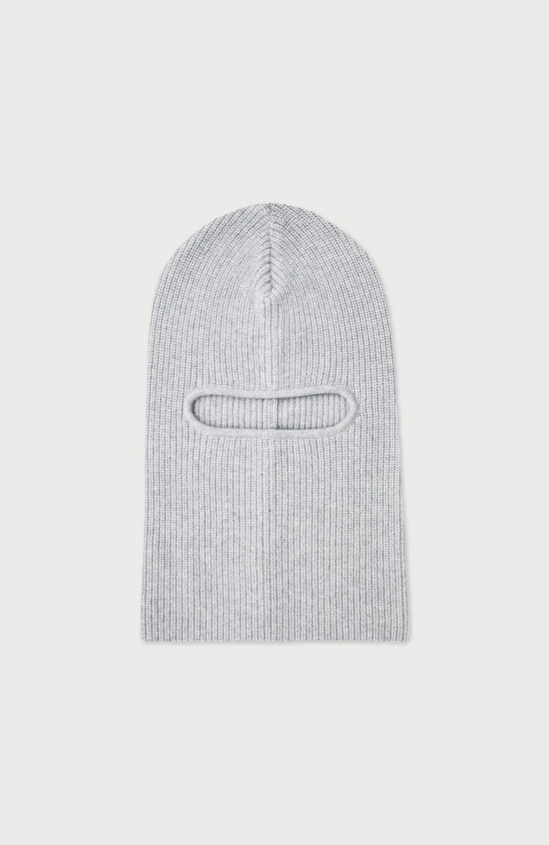 Merino Cashmere Fisherman Rib Balaclava