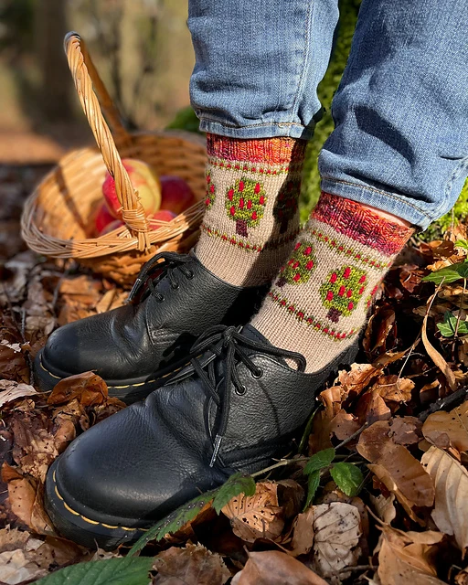 Joyful Colorwork Socks by Charlotte Stone