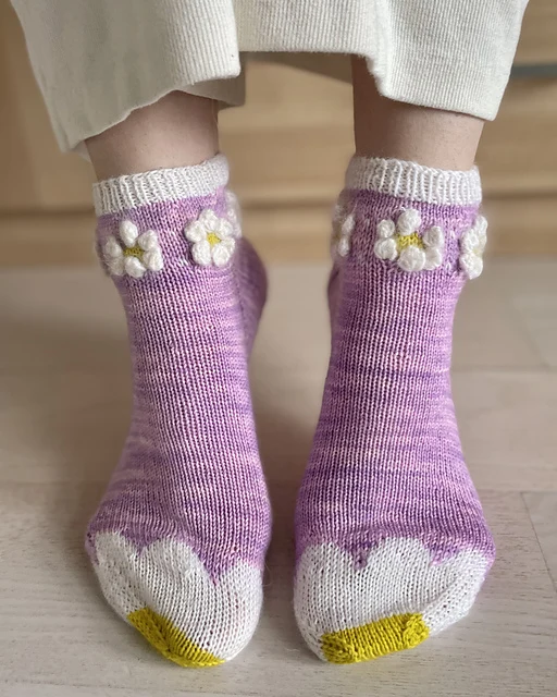 Joyful Colorwork Socks by Charlotte Stone