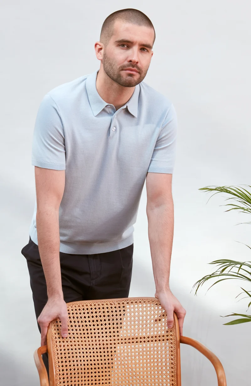 Mens Ultra Fine Cotton Short Sleeve Polo Shirt