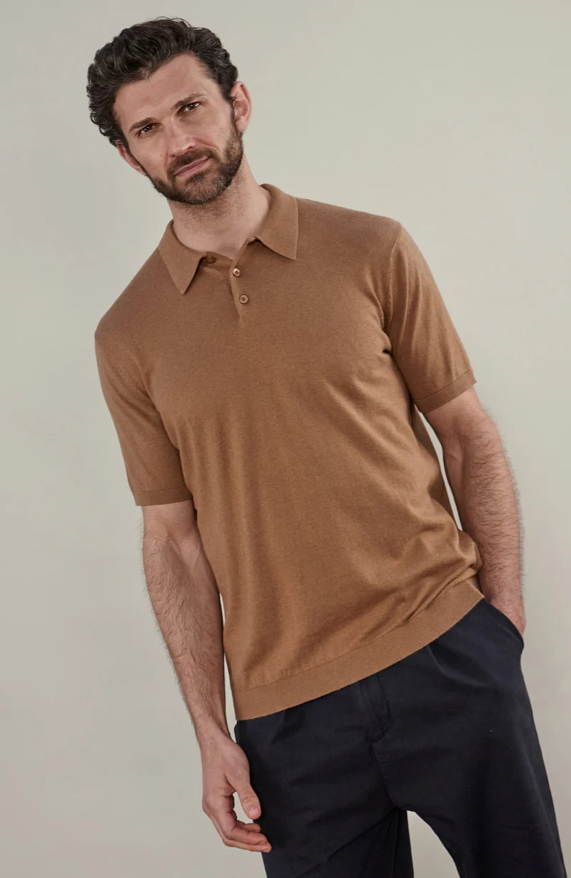 Mens Ultra Fine Cotton Short Sleeve Polo Shirt