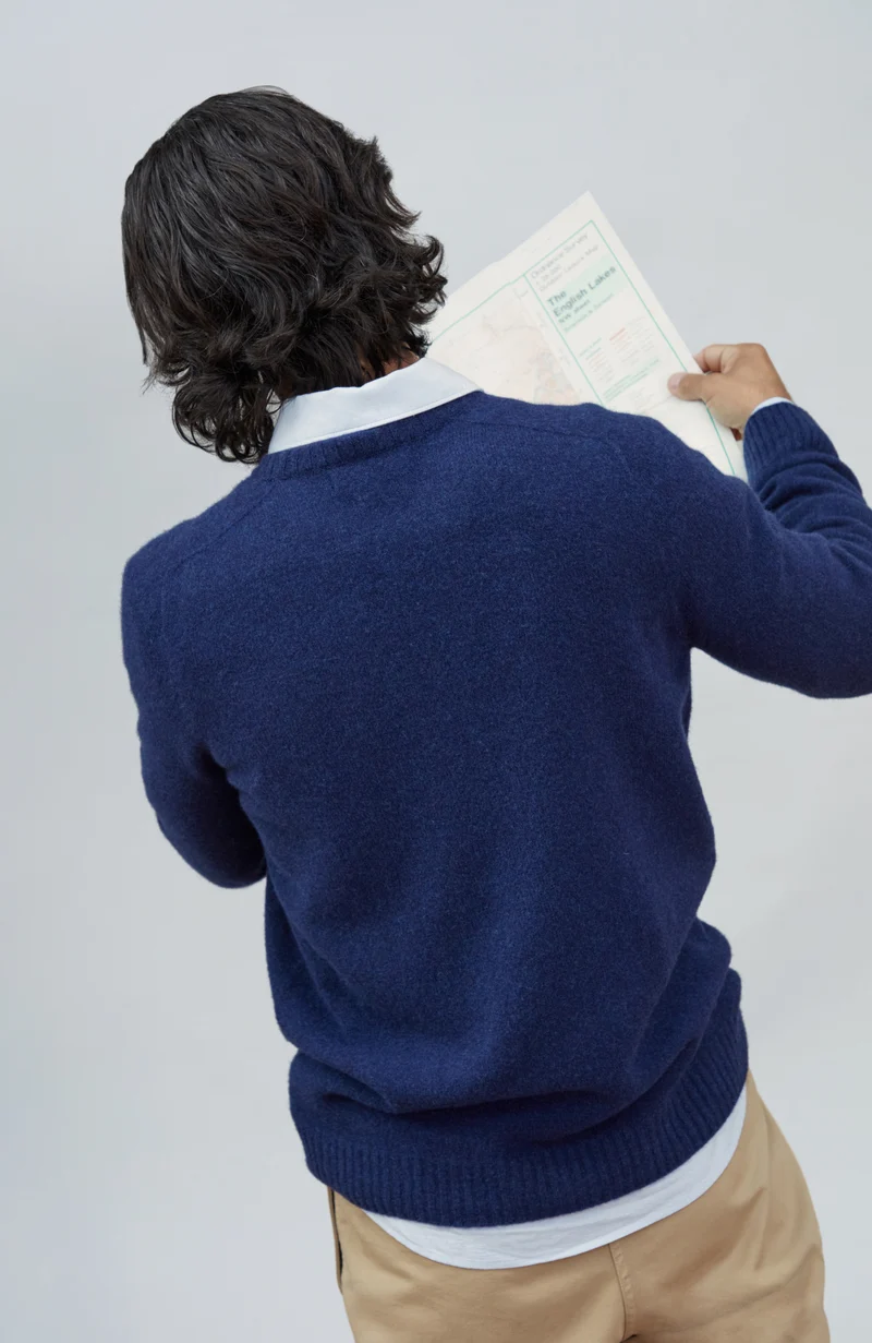 Mens Lambswool Saddle Shoulder Jumper